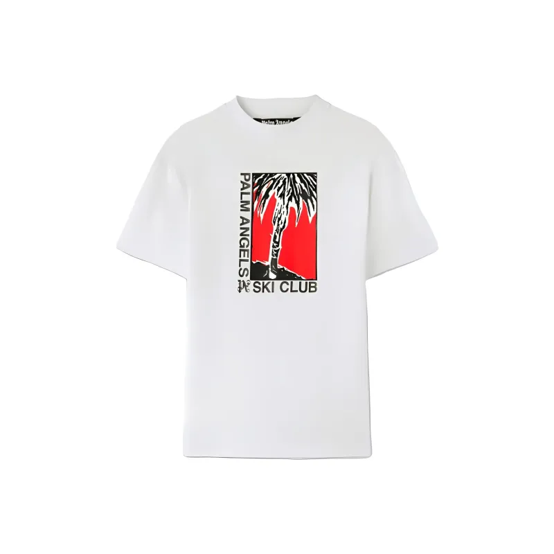 PALM ANGELS Ski Club Graphic Printed T Shirt-0