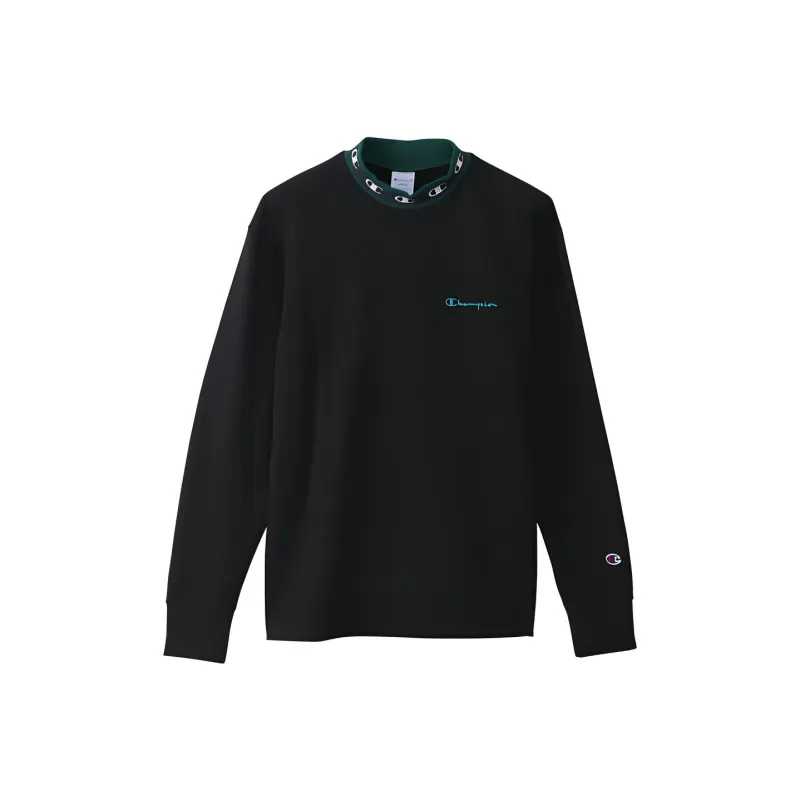 Champion Stand Collar Regular Sweatshirt Unisex Black-0