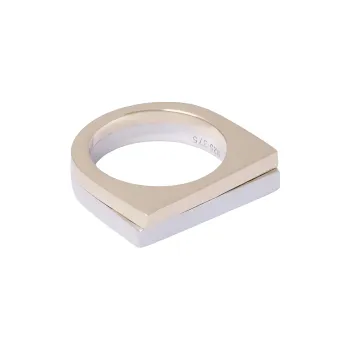 TOM WOOD Recycled 925 Sterling Silver Copper Zinc 9K Gold Rhodium-Plated Rings Men's Silver