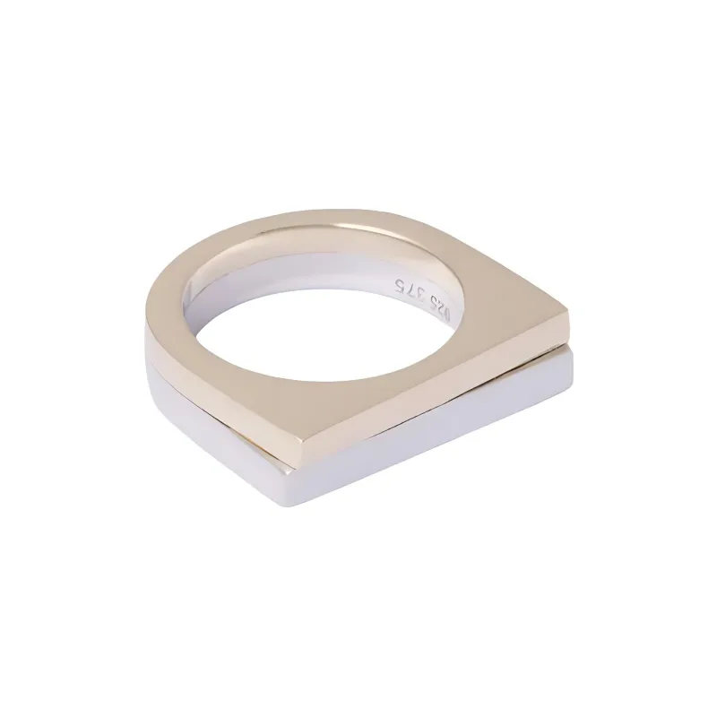 TOM WOOD Recycled 925 Sterling Silver Copper Zinc 9K Gold Rhodium-Plated Rings Men's Silver-0