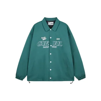 GUKUUL Loose Fit Jacket Fall Unisex Gray Green