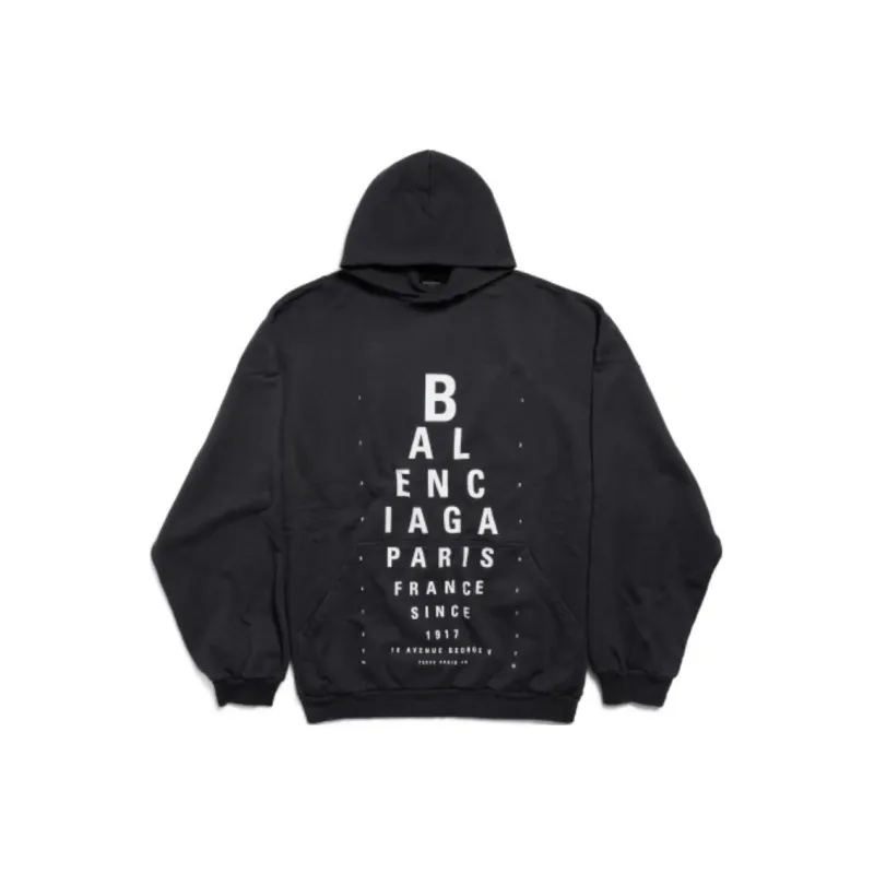 Balenciaga Optical Logo Printed Hoodie-0