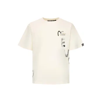 EVISU T-Shirts Men Beige Yellow