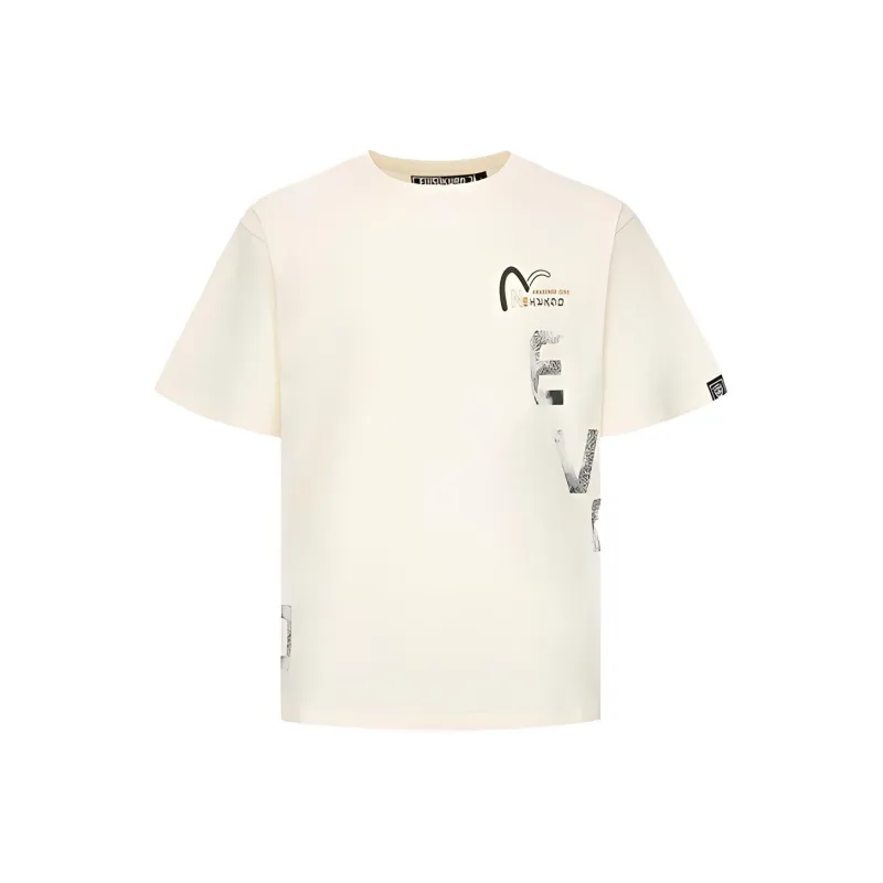 EVISU T-Shirts Men Beige Yellow-0