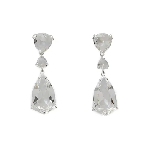 Swarovski Rhodium Plated Earrings Women's Silver