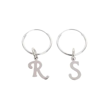 RAF SIMONS Logo Charm Hoop Designed Earrings