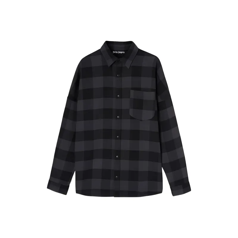 PALM ANGELS Curved Logo Shirt-0
