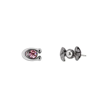 COACH Copper Stud Earrings Women's Black