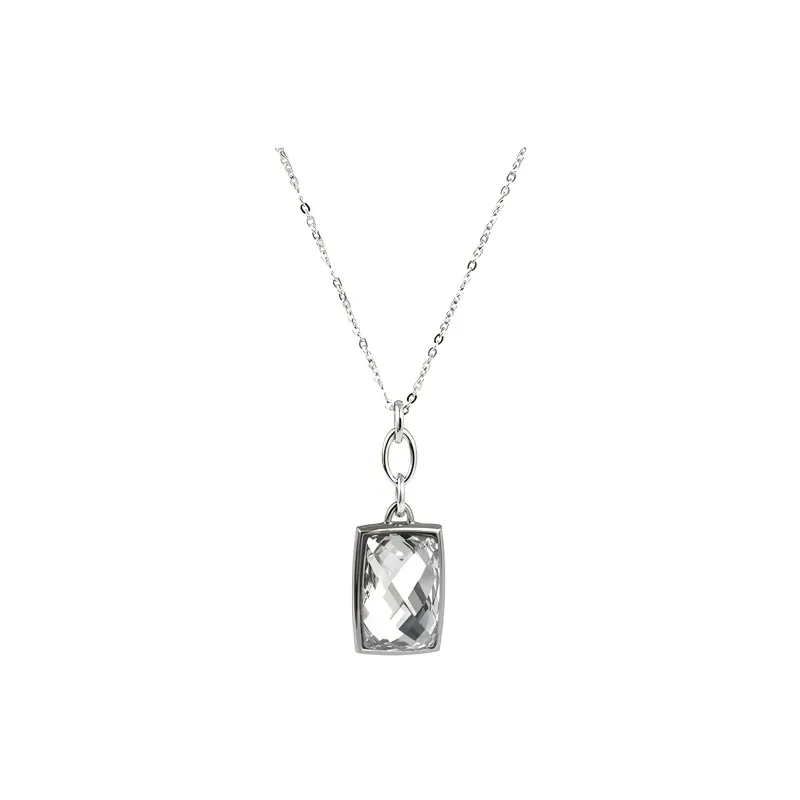 Swarovski Rhodium Plated, Crystal Necklaces Women's Silver-1
