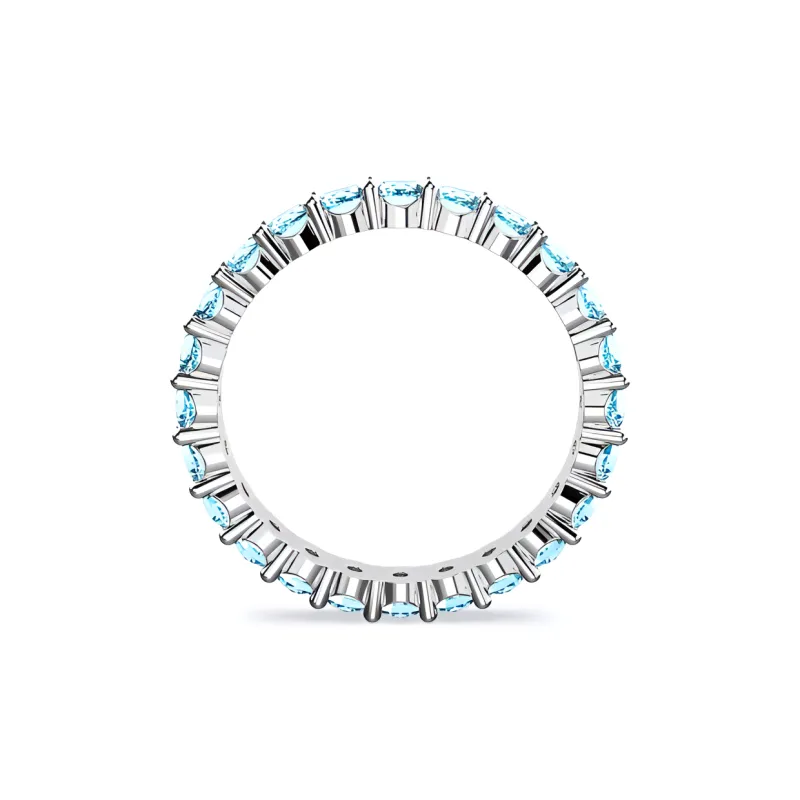 Swarovski Rhodium Plated Rings Women's Blue-3
