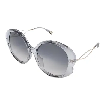 Chloe Plastic Nickel Alloy Irregular Shape Sunglasses Women's Blue