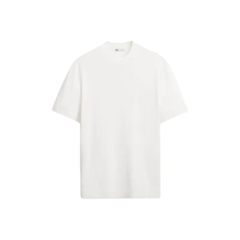 ZARA T Shirt Men's Frosted White-0