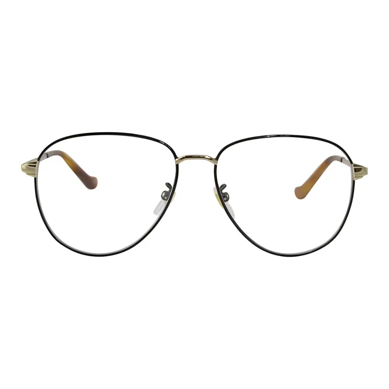 GUCCI Metal Oval Eyeglass Frames Men's Black-1