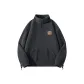 [Double-Sided Fleece-Lined]Dark Gray (Ma Warm Brown Smiling Chest Logo)