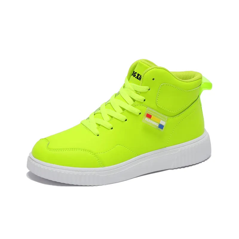 Singing Anti Slip And Wear Resistant Height Increasing High Top Skateboard Shoes Unisex-8