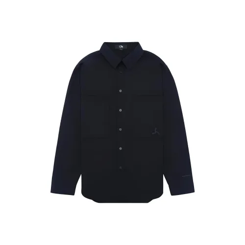 LI-NING 1990 Commuter Series Shirts Men Dark Ship Blue