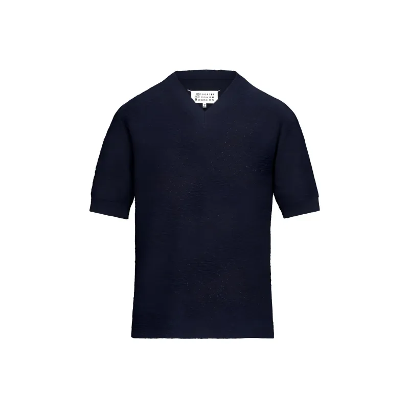 Maison Margiela V Neck Knitted Top-0