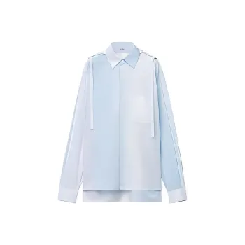 LOEWE Striped Cotton Hooded Shirt