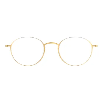 LINDBERG Titanium Irregular Shape Eyeglass Frames Unisex Gold