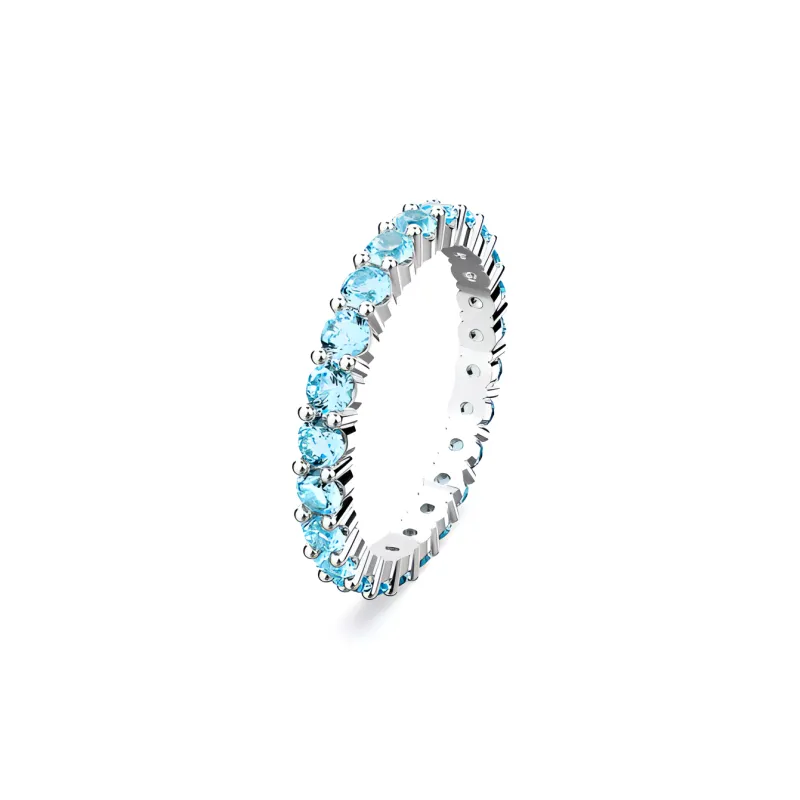 Swarovski Rhodium Plated Rings Women's Blue-1