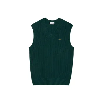 LACOSTE Tank Tops Men's Medium Pea Green