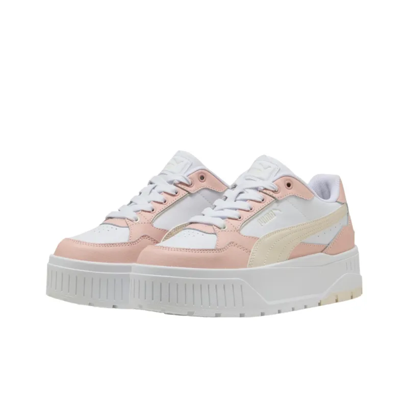 PUMA Karmen II Anti Slip Wear Resistant Low Top Skateboard Shoes Women's White Pink-2