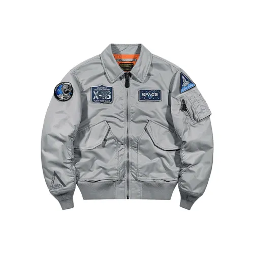 VIP Astronaut Embroidered Badge Lapel Coat Pilot Jacket Unisex