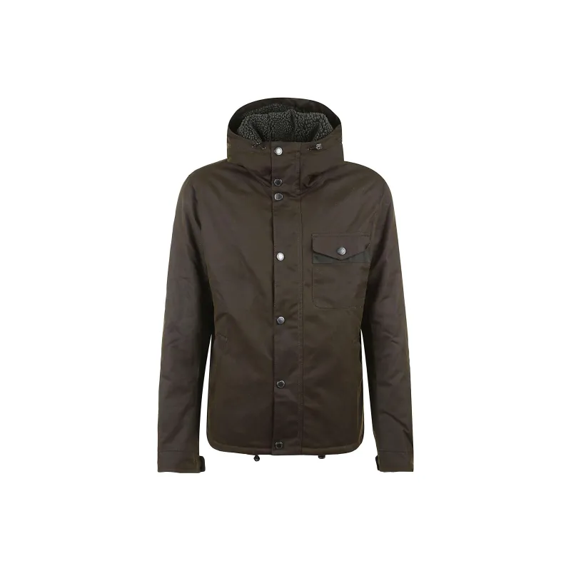 BARBOUR Button Up Hooded Winter Jacket-0