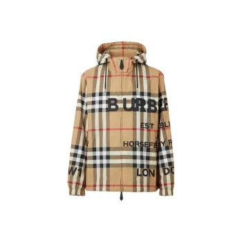 Burberry Horseferry Print Check Nylon Hooded Jacket