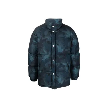 ETRO Camouflage Printed High-Neck Padded Jacket