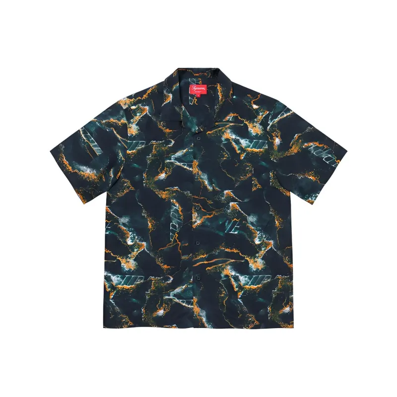 Supreme Marble Silk S/S Shirt-0