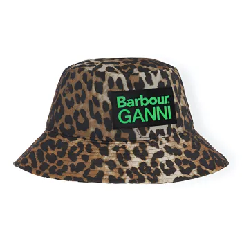 GANNI Cotton Bucket Hats Unisex Brown