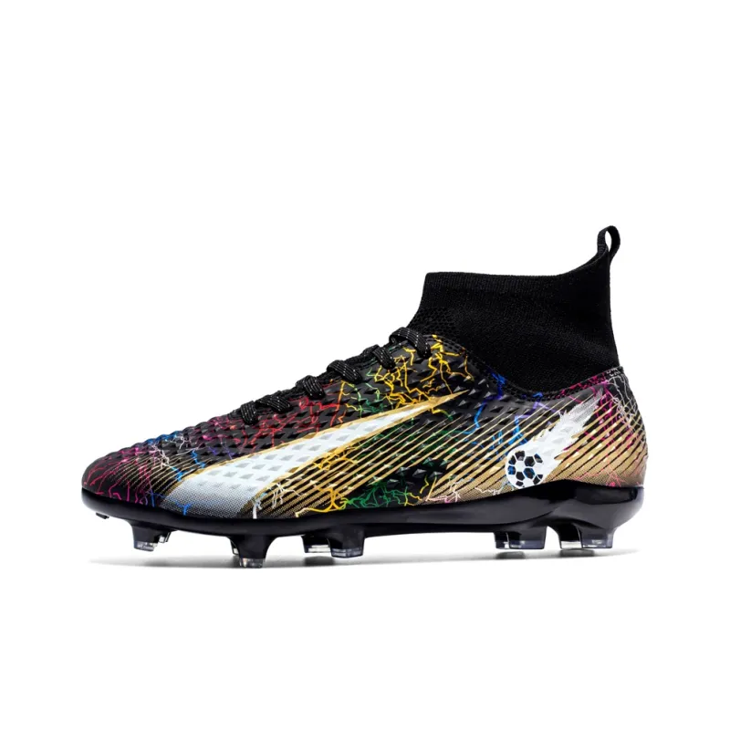 QIUTEXIONG FG Rubber Long Studs TF Rubber Broken Studs Soft Ground Firm Ground Slip Resistant Soccer Shoes Unisex-28