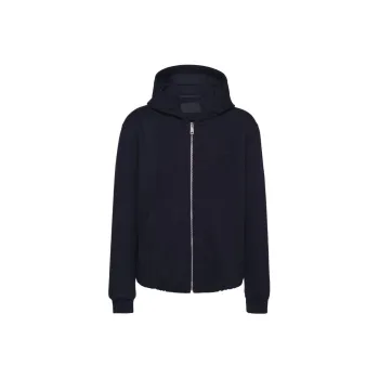 PRADA Zip-front Wool Hoodie