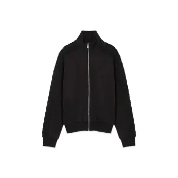 VERSACE Logo Embroidered Zip-Up Jacket