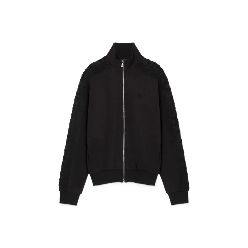 VERSACE Logo Embroidered Zip-Up Jacket-0