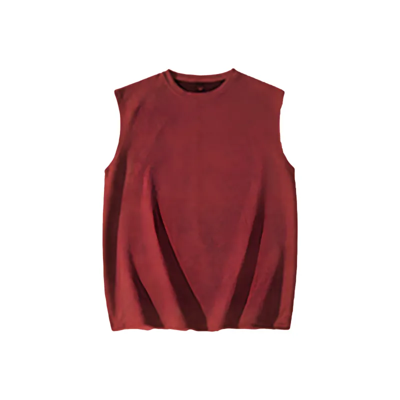 Lulifama Tank Tops Unisex Dark Red-0