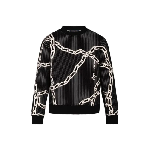 LOUIS VUITTON Quilted 3D Effect Chain Sweatshirt