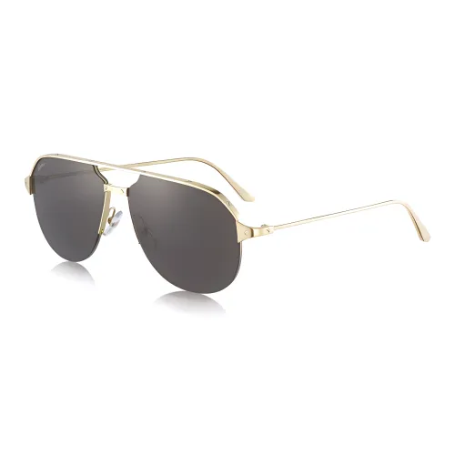 CARTIER Metal Aviator Sunglasses Men's Gold