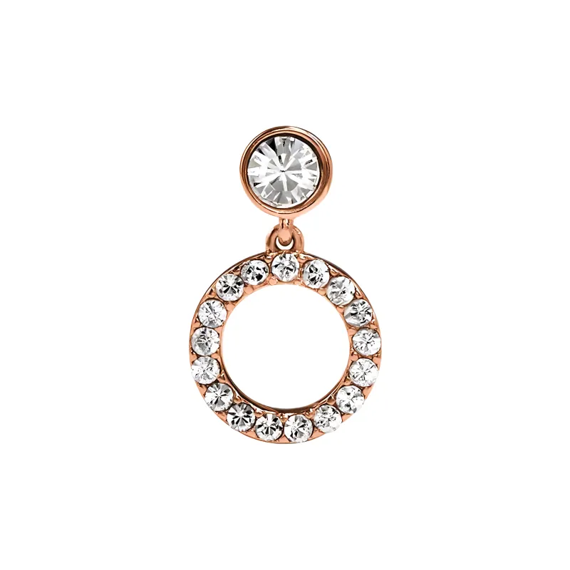 COACH Brass Plated Earrings Women's Rose Gold-1