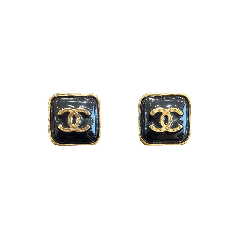 CHANEL Clip on Clip On Earrings Women's Black-0