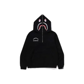 A BATHING APE X Neighborhood Two Face Half Zip Pullover Hoodie