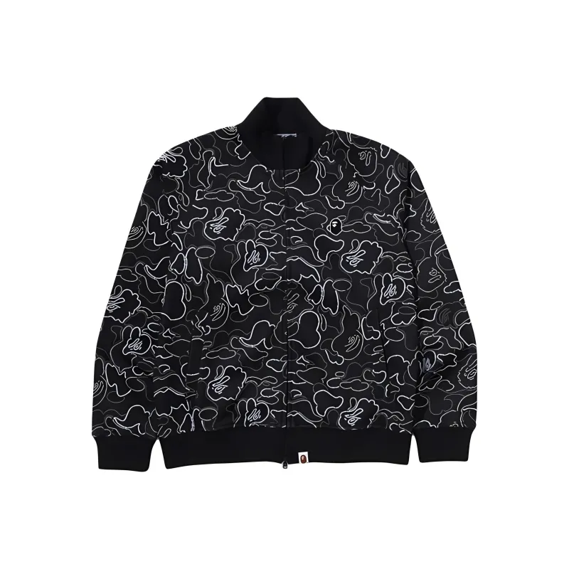 A BATHING APE Neon Camo Jacquard Track Jacket-0