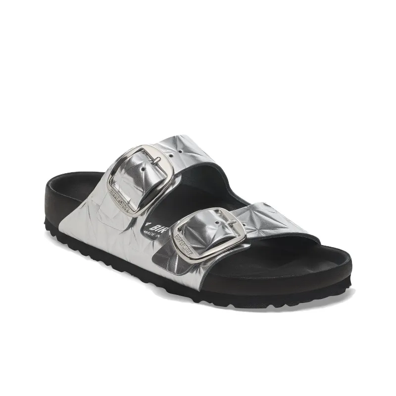 Birkenstock Arizona Big Buckle Slip Resistant Slide Slippers Unisex Silver-1
