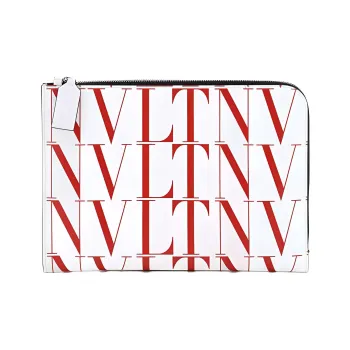 Valentino Leather Handbag Men's Red White