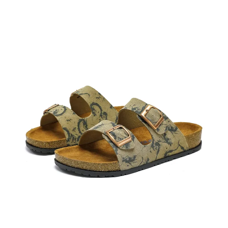 JEANSWEST Abrasion Resistant Slip Resistant Slide Slippers Unisex Hidden Dragon-3