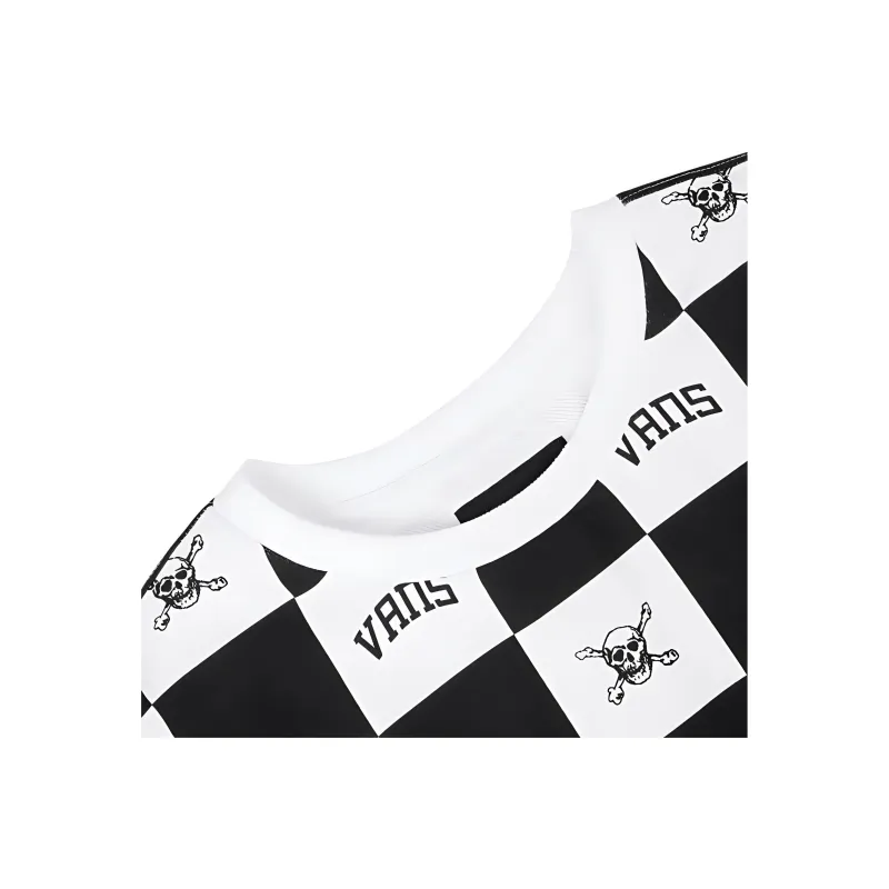 Vans T-Shirt Unisex Black White Plaid-2