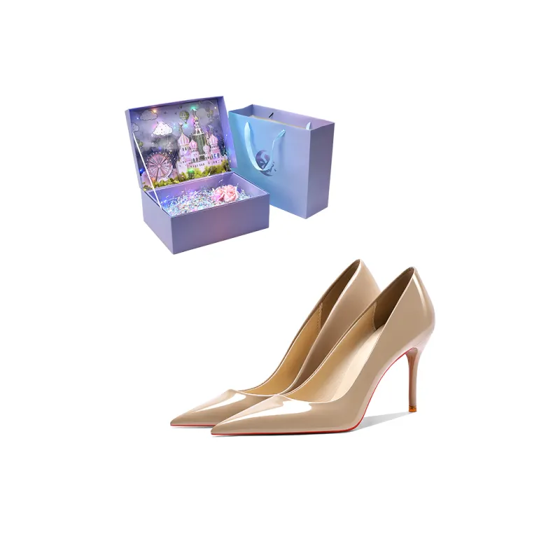 ROBINHOOD Castle Exclusive 3D Box Slim Heel High Heels Women's-22