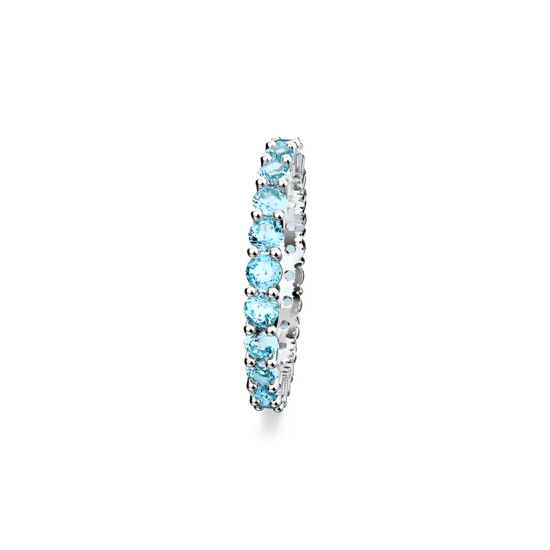Swarovski Rhodium Plated Rings Women's Blue-2