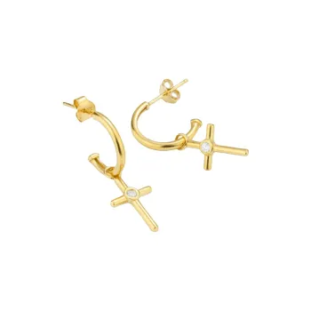 Radiant Stainless Steel Earrings Women's Gold